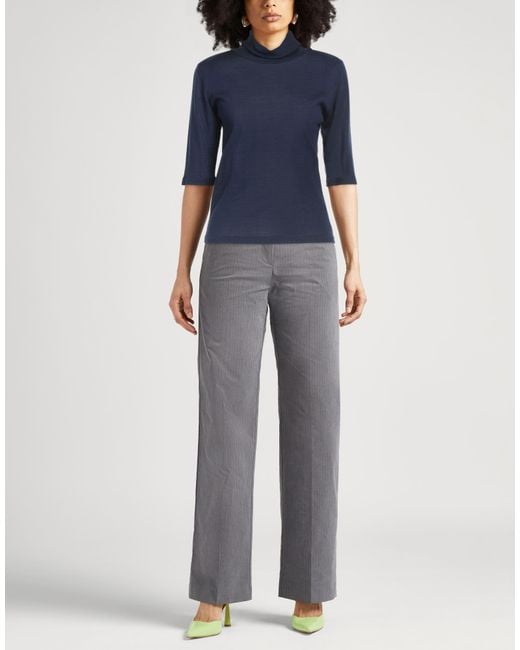 Caractere Blue Turtleneck Polyacrylic, Wool