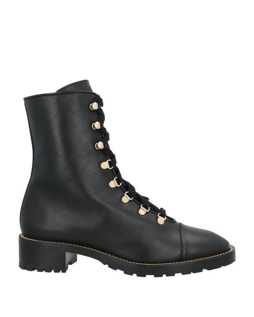 Stuart Weitzman Black Ankle Boots Leather