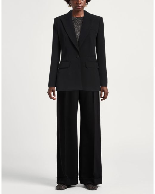 Elisabetta Franchi Black Blazer Polyester, Elastane