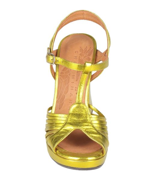 Chie Mihara Yellow Sandals Leather