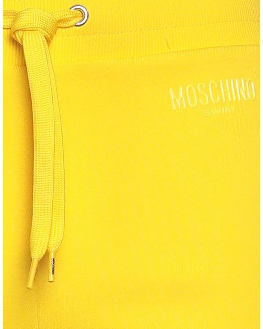 Moschino Yellow Pants Cotton, Elastane for men