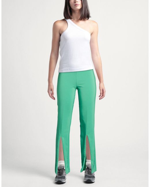 Imperial Green Pants Polyester, Elastane