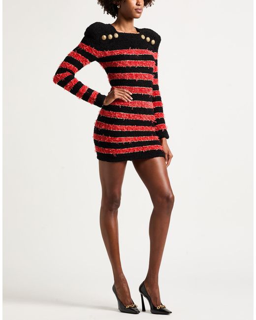 Balmain Red Mini Dress