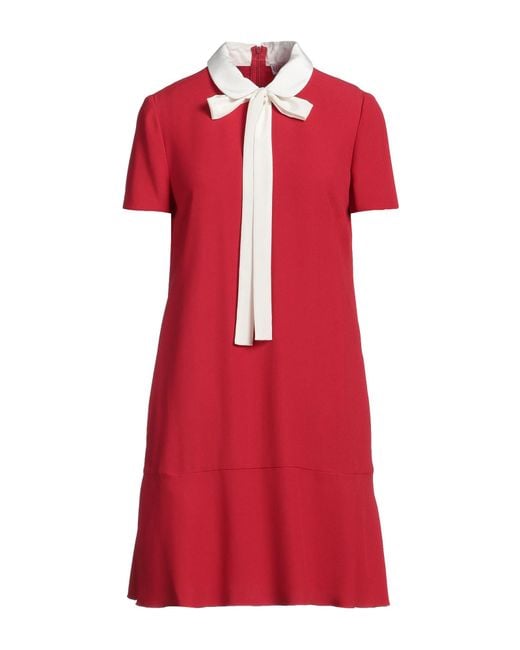 RED Valentino Red Mini Dress Acetate, Viscose, Polyester