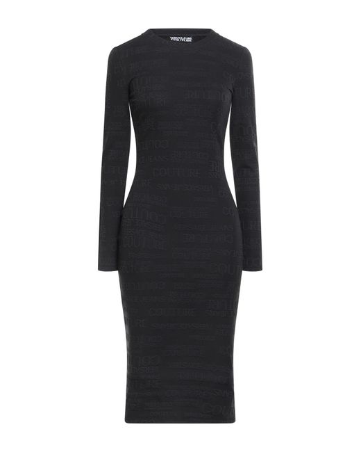 Versace Jeans Couture Black Midi-Kleid