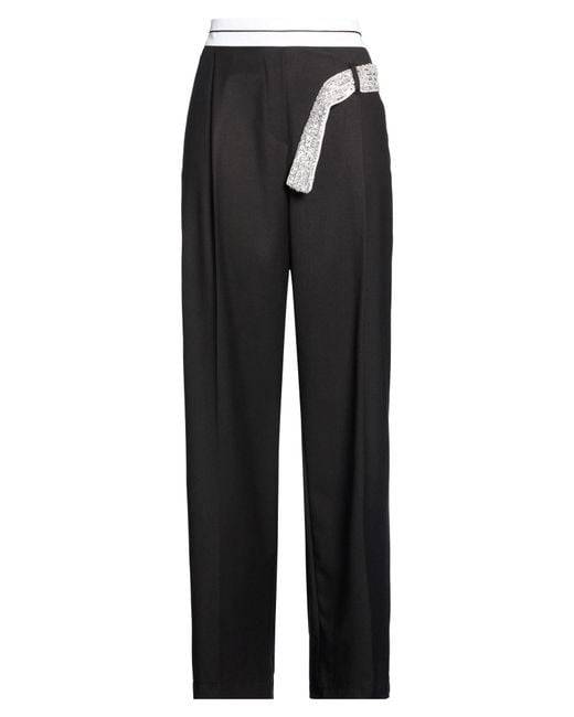 Imperial Black Pants Polyester, Viscose, Elastane, Cotton