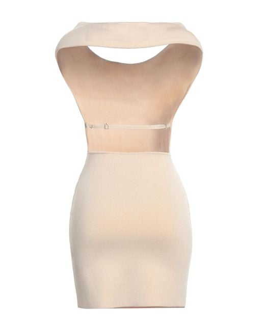 Jacquemus Natural Mini Dress Viscose, Elastane