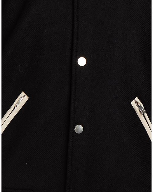 Amiri Black Jacket Wool, Polyamide, Leather for men