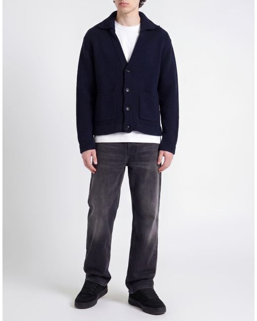 1989 STUDIO Blue Midnight Cardigan Wool for men