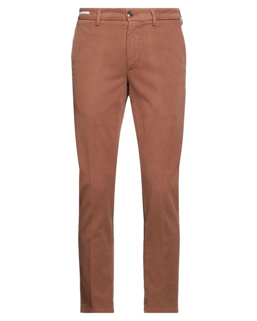 Teleria Zed Brown Pants Cotton, Elastane for men