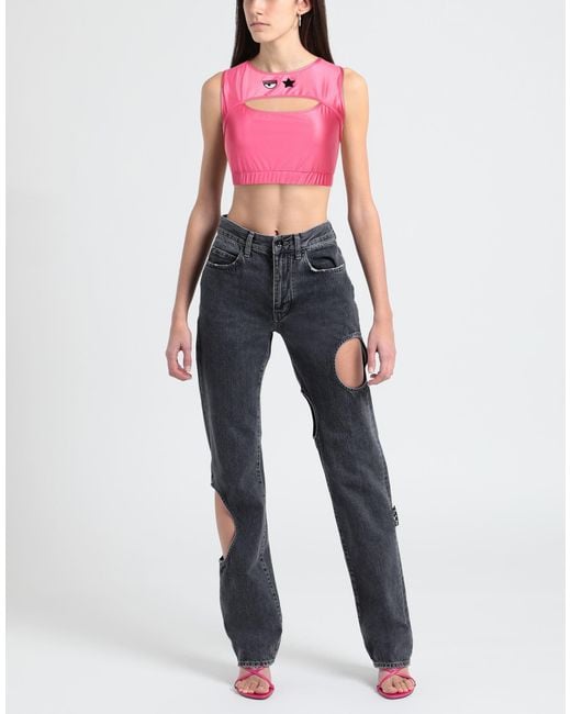 Chiara Ferragni Pink Top Polyamide, Elastane