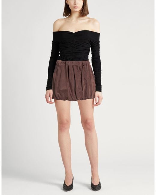 Alysi Brown Mini Skirt