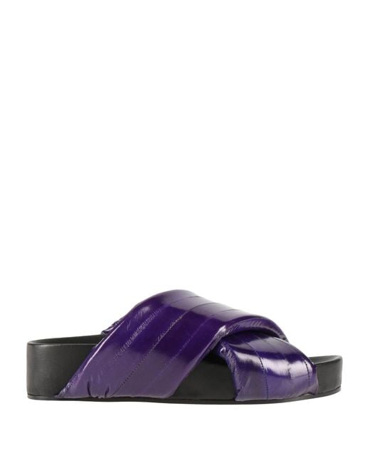 Jil Sander Purple Sandals Leather