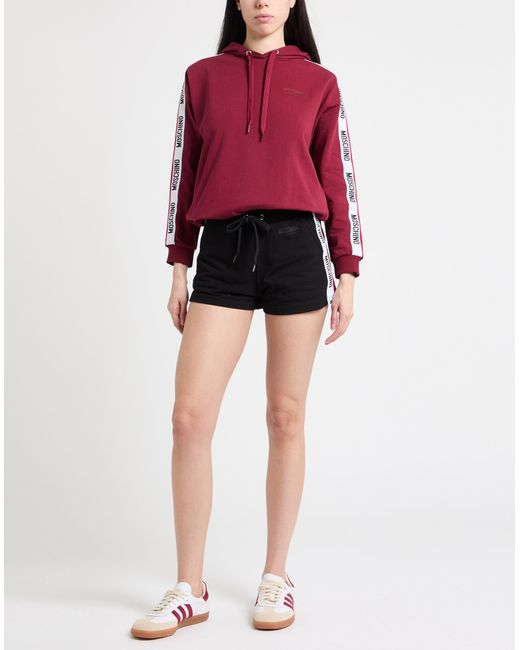 Moschino Black Shorts & Bermuda Shorts Cotton, Elastane