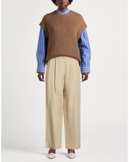 Rag & Bone Natural Pants Cotton, Linen