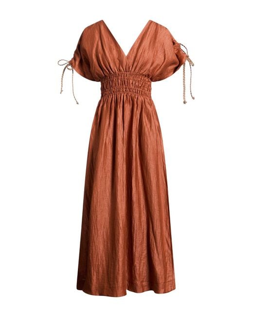 Alpha Studio Brown Midi Dress