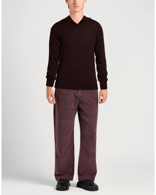 Amaranto Brown Sweater Wool for men