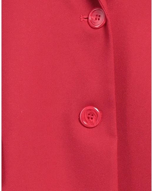 Pinko Red Blazer Polyester, Viscose, Elastane