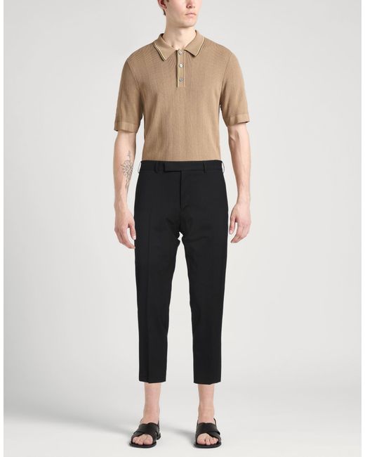 PT Torino Black Pants Virgin Wool, Elastane for men