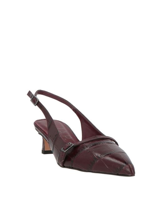 J.A.P. JOSE ANTONIO PEREIRA Brown Burgundy Pumps Leather