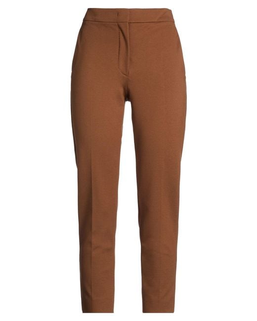 Max Mara Brown Pants Viscose, Polyamide, Elastane