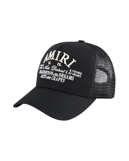 Amiri Black Hat Cotton, Polyester for men