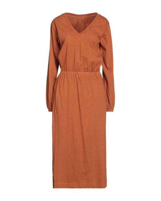 Leon & Harper Orange Midi Dress Organic Cotton