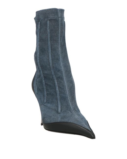 Mugler Blue Ankle Boots