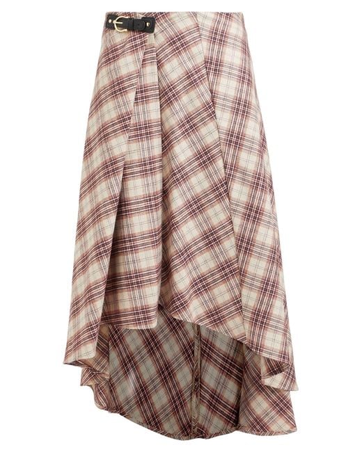 Maje Natural Midi Skirt Acrylic, Polyester, Wool, Polyamide, Viscose