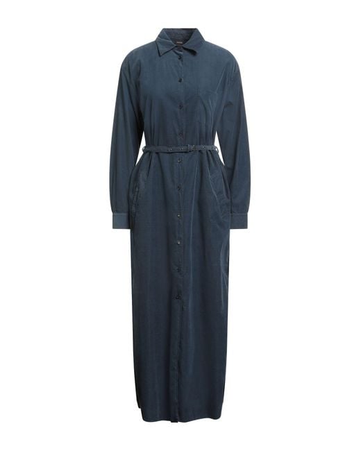 Aspesi Blue Maxi Dress Cotton