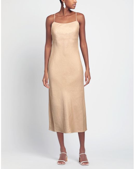 REMAIN Birger Christensen Natural Midi-Kleid