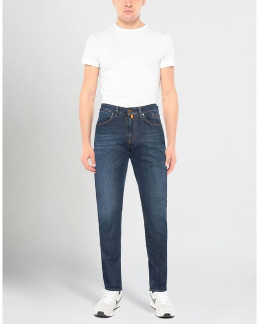 Jeckerson Blue Denim Trousers for men
