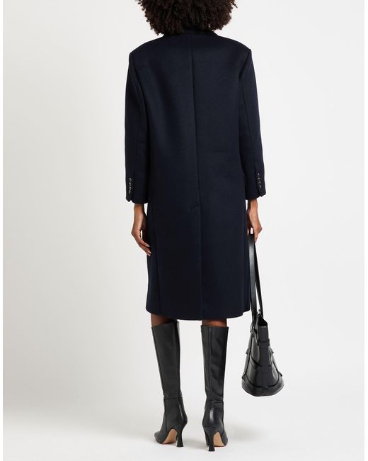 Sandro Black Midnight Coat Wool, Polyamide