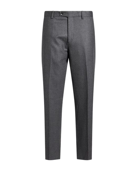 BE ABLE Gray Pants Virgin Wool, Elastane
