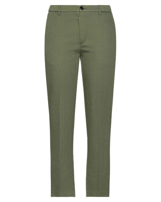 TRUE NYC Green Military Pants Cotton, Linen, Elastane
