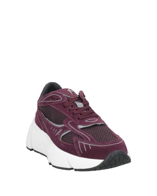 Cesare Paciotti Purple Sneakers Leather, Textile Fibers
