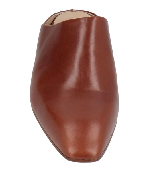 Alysi Brown Accessoreria Mules & Clogs Leather