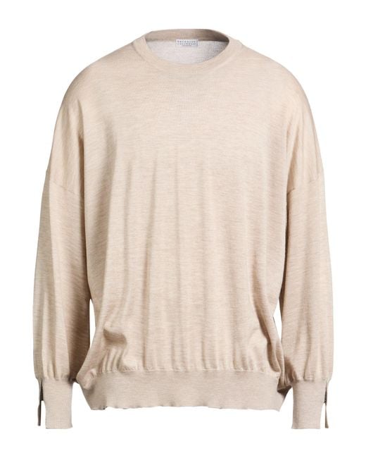 Brunello Cucinelli Pullover in Natural für Herren