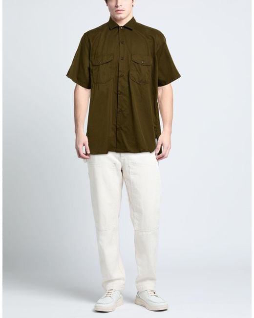 Beams Plus Green Military Shirt Cotton for men