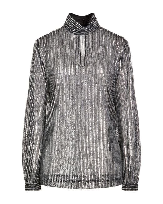 Semicouture Gray Top Polyester