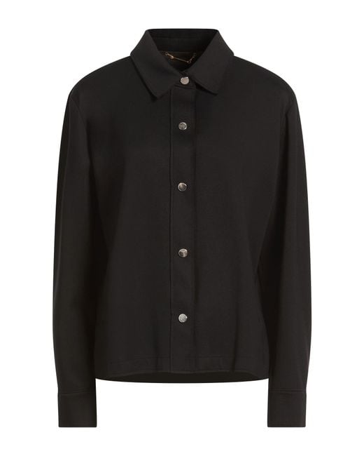 SEVENTY VENEZIA Black Shirt Polyamide, Cotton, Elastane