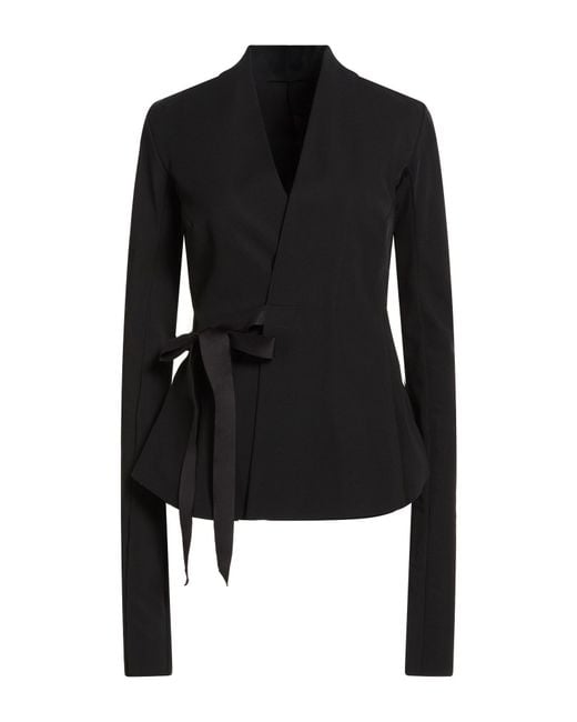 Rick Owens Black Jacket Viscose, Polyamide, Elastane