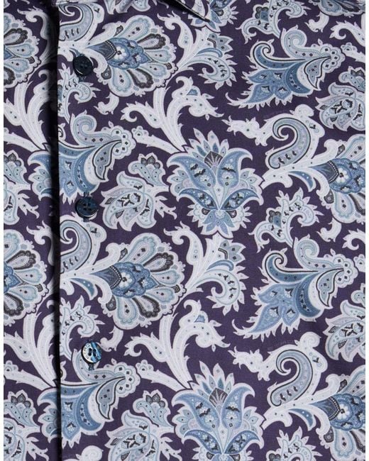 Etro Blue Shirt Cotton, Elastane for men