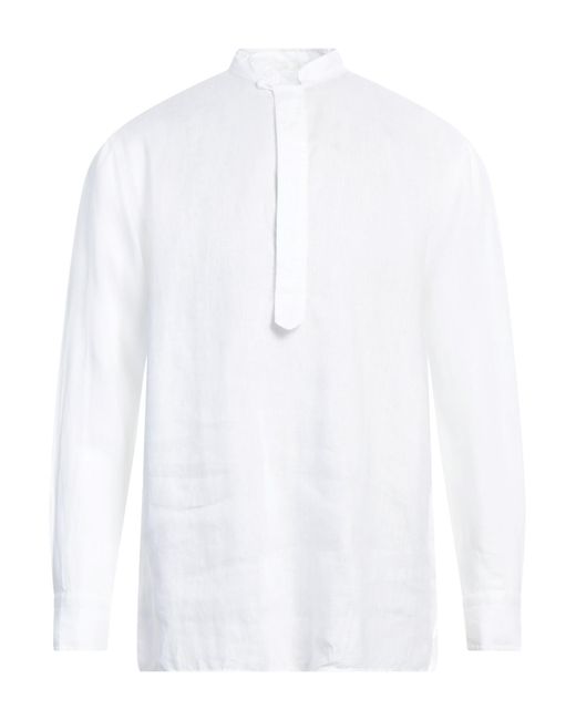 Tagliatore White Shirt Linen for men