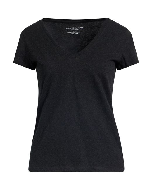 Majestic Filatures Black T-Shirt Organic Cotton