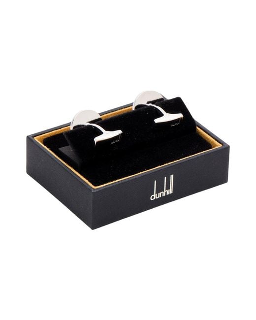 Dunhill Metallic Cufflinks And Tie Clips Steel for men