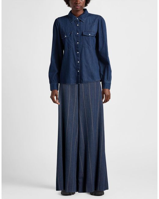 Siste's Blue Midnight Pants Viscose, Polyester