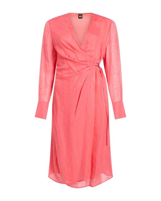 Boss Pink Midi Dress