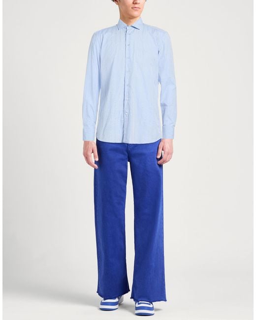 Etro Blue Shirt Cotton for men