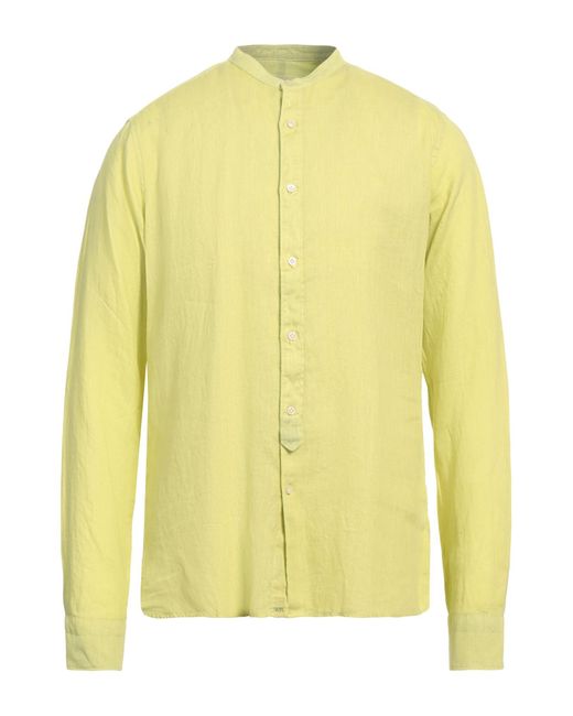 Tintoria Mattei 954 Yellow Shirt Linen for men